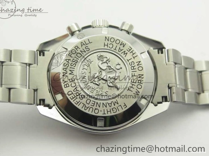 0419 Durable Speedmaster Professional SS OMF Best Edition Black Dial on SS Bracelet Manual Winding Chrono Movement 7995